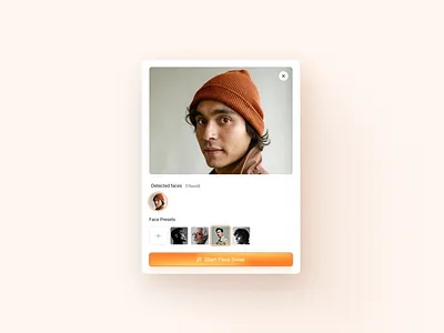 FaceSwap Component design figma saas ui ui component uiux ux ux design web design