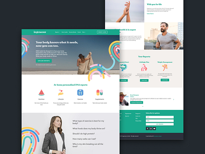 Website design & development for Ingeneous brand branding health logo startup web web design website wellness
