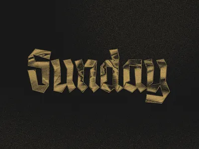 Sunday blackletter calligraphy lettering letters type typography