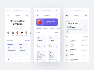 Learning Courses - App Mobile androidapp app design application apps design class course e learning iosapp learn learning mobile mobile app mobile apps mobile apps design mobile ui online training ui ui ux design ux