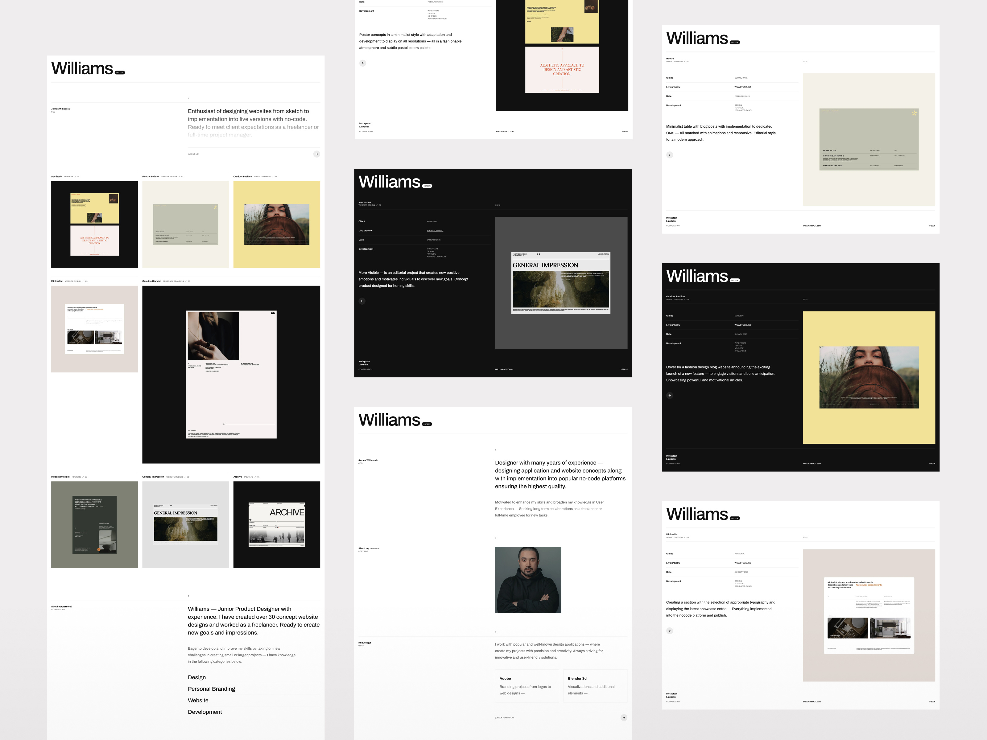 Personal Portfolio - Template #02 blog cms concept design designer free landing page minimal minimalist modern portfolio template ui ux web web design webdesign website