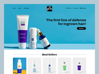 PFB Vanish // Web Design e commerce ecommerce web design hair retail product retail web design skin skincare wellness