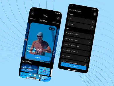 Swimming IOS App app design calories daily task design exercise app fitness fitness app health app ios mobile app simple swim swim app swimming swimming app tracking app training plan travel app ui workout