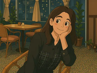 HI there art branding creativedesigner fun ghibli style graphic design happy illustration japan style ui