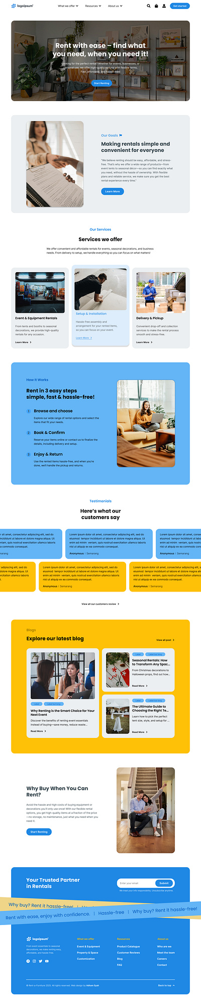 Landing page for a furniture and property business adobe figma landing page landingpage ui