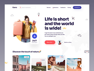 Travel Agency Web design flight homepage hotel landing page tourust travel travel agency travel blog travel booking travel guide travellers trip planner ui design user interface vacation web web design webpage website website design