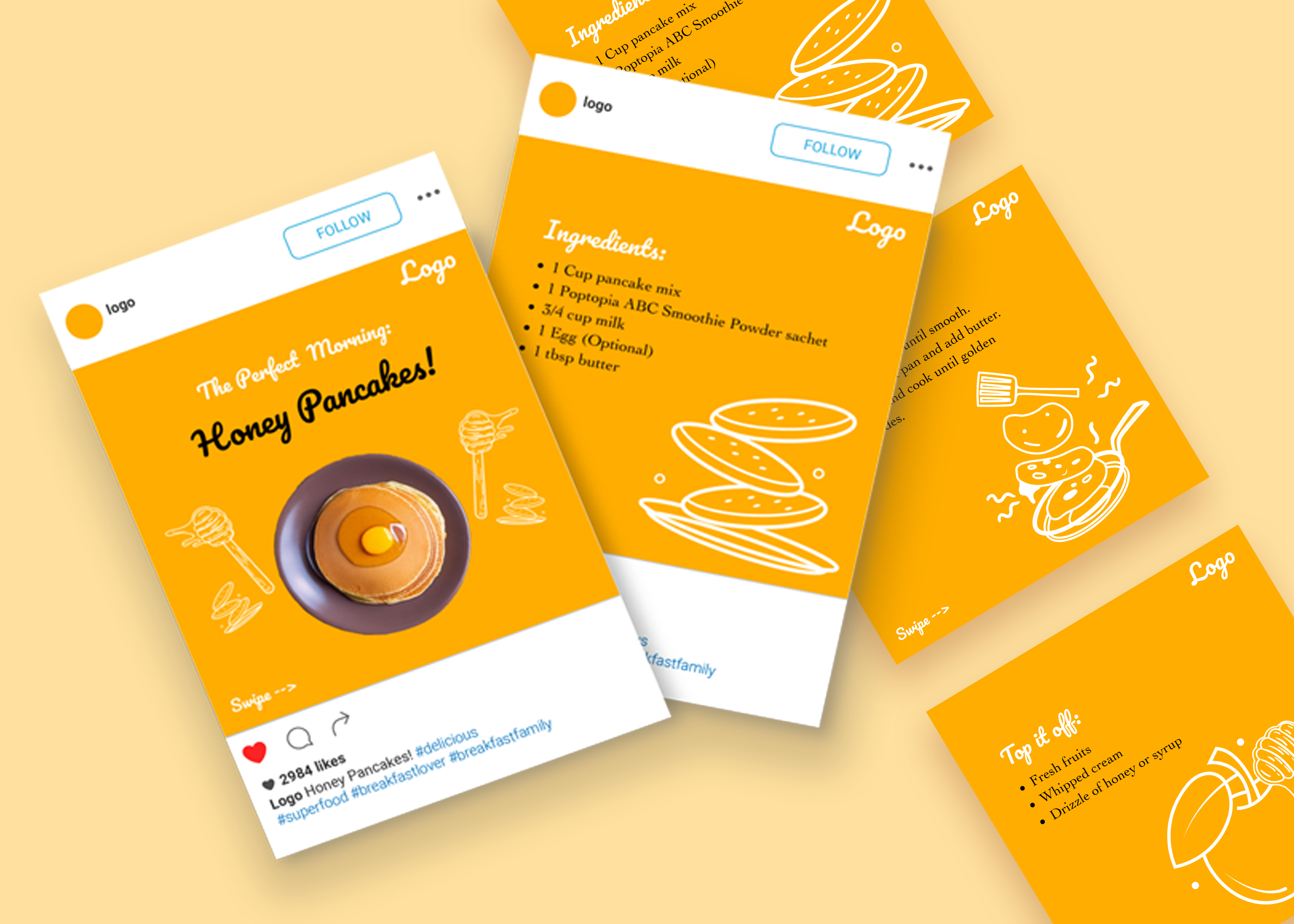 Instagram Post - Morning breakfast adobe illustrator adobe photoshopp flyer design graphic design social media post