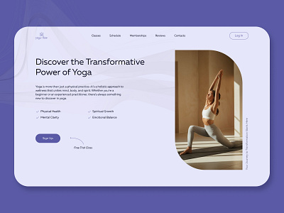 Modern Yoga Studio Design Concept design designconcept figmadesign typography ui ux webdesign yoga