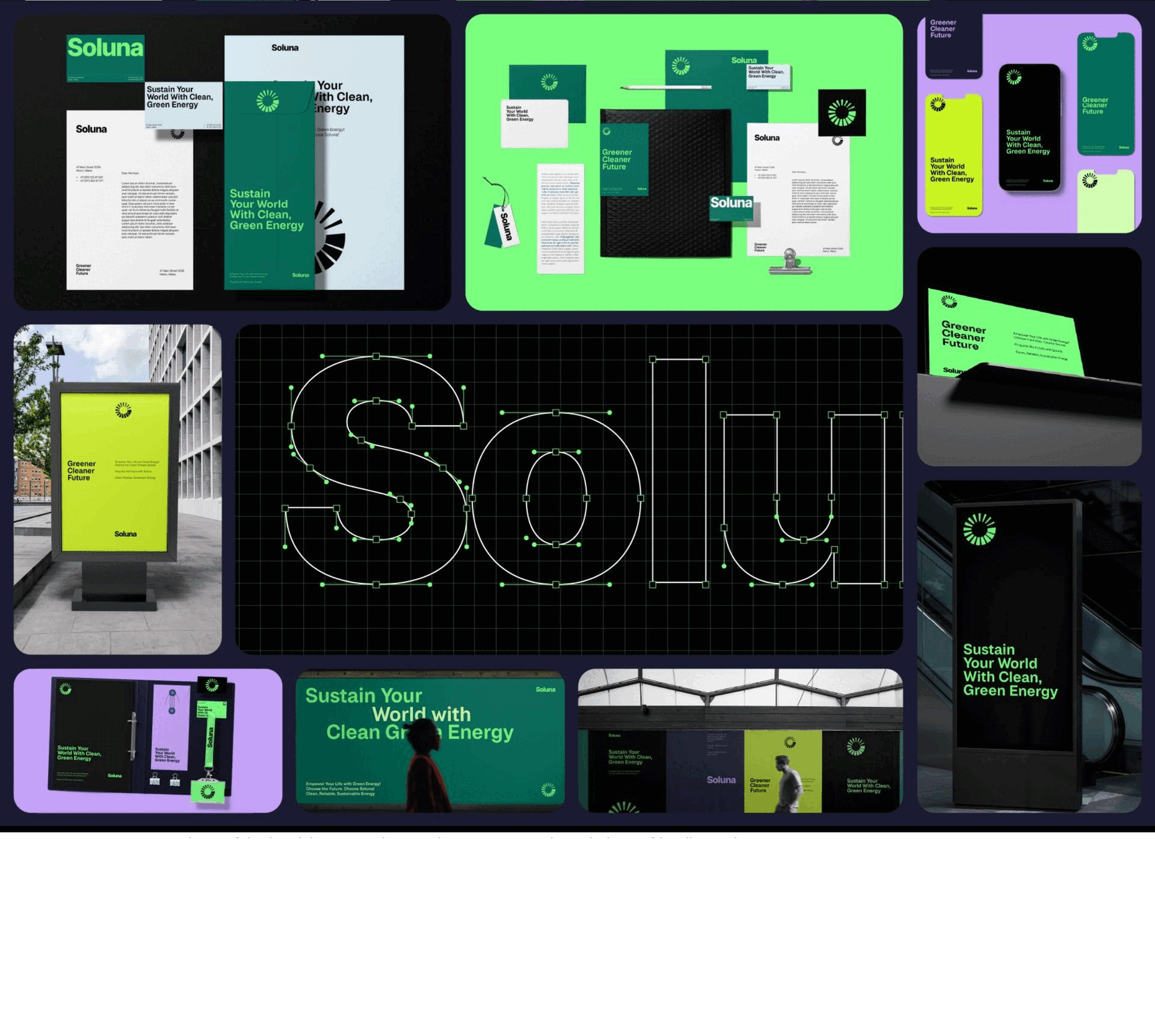 Soluna Brand Identity brand identity branding energy graphic design identity logo logo design renewable energy typography visual identity