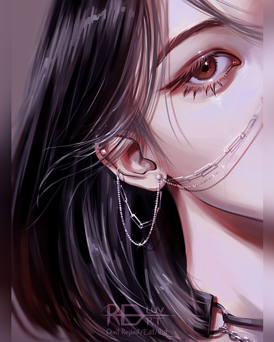 Freestyle Light Study anime digital art illustration painting