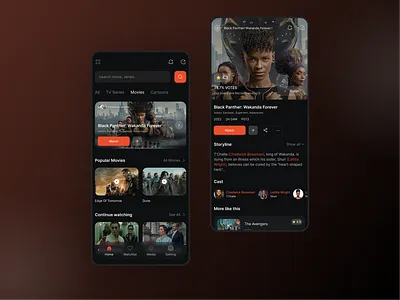 Video Streaming Platform app app design concept creative design imdb minimal mobile mobile app movie movies netflix product design streaming streaming platform ui uiux ux video youtube