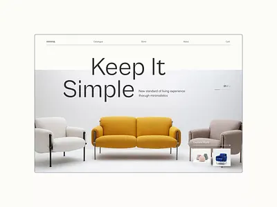 Furniture store landing page animation ae after effects animated animation ecommerce furniture landing landing page landing page animation minimal minimalisitc motion online store smooth store ui web web animation website