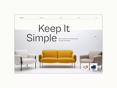 Furniture store landing page animation ae after effects animated animation ecommerce furniture landing landing page landing page animation minimal minimalisitc motion online store smooth store ui web web animation website