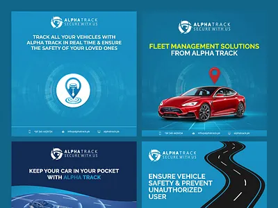 Alpha Track - Social Media Design ad design advertising brand identity branding creative design creative post design graphic design illustration innovative solutions logo marketing post design posts social media creatives social media design tracking company ui vector