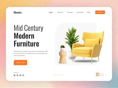 Furniture || Hero Exploration 2023 decoration designer furniture header hero home landing page landingpage office remote store uiux web web design website