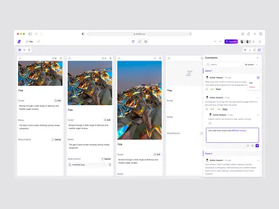 Comment drawer comment drawer light mode product design saas ui design