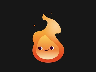 Flame mascot - Lottie 2d ai animation bodymovin character chat cute ember emoji emotions fire flame light lottie mascot motion graphics shiny smile sparks vector