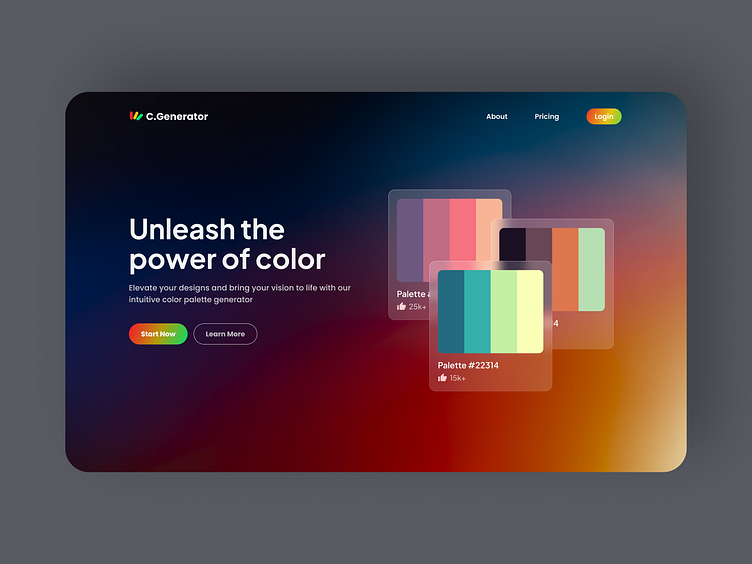 Color palette generator UI design by radialcode on Dribbble