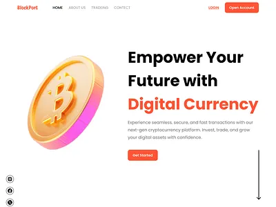 Blockport - Landing Page blockchain blockport cryptoexchange cryptotrading digitalassets dribbble investsmart securetrading shot uiux webdesign webpage