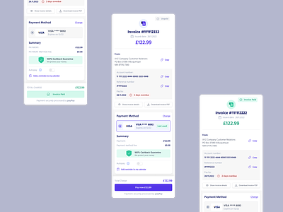 Mobile tool for paying invoices blue app clean mobile design figma ios app iphone mobile app mobile design mobile payment payment ui ux