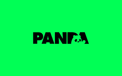 Panda Minimalist Logo animal logo branding cleab creative design fresh design graphic design hidden logo logo design logotipo logotypo minimal minimalist minimalist logo modern logo negative space panda panda design panda logo