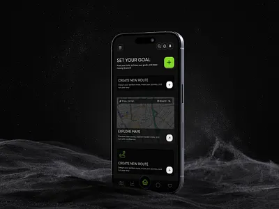 Fitness App application darktheme design figma fitness app glassmorphism mapbox mobile mobilewatch running app ui ux
