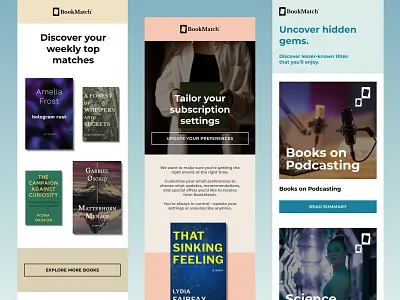 BookMatch - Email Design branding design email design graphic design logo logo design