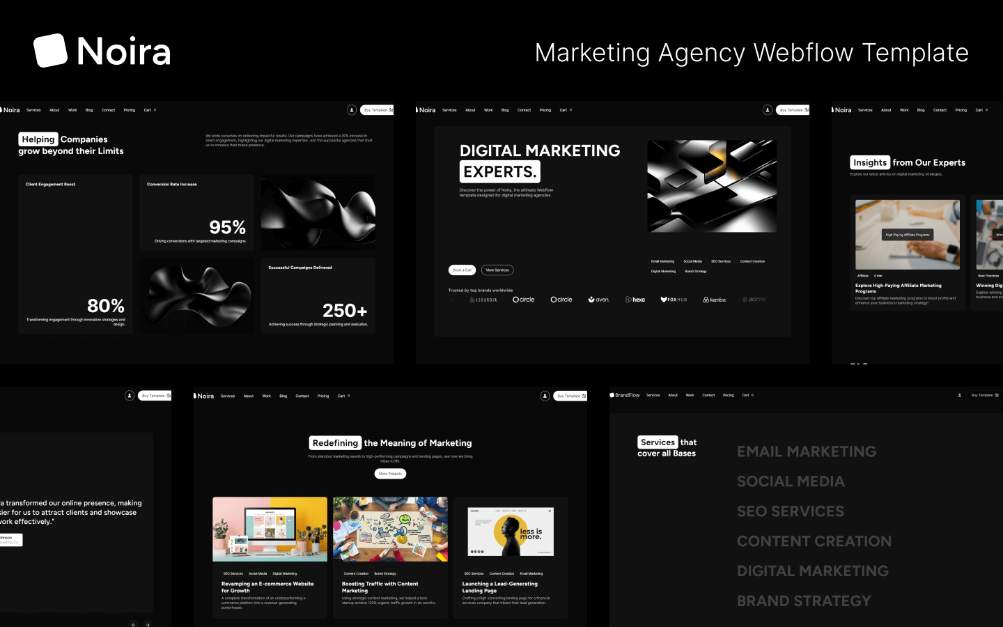 Meet Noira: A Modern Webflow Template for Agencies agency agency branding creative agency dark dark mode dark website design modern ui uiux web web design web development webflow webflow development webflow template webflow website website