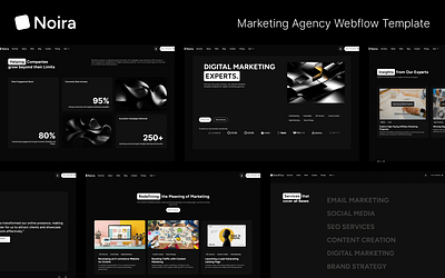 Meet Noira: A Modern Webflow Template for Agencies agency agency branding creative agency dark dark mode dark website design modern ui uiux web web design web development webflow webflow development webflow template webflow website website