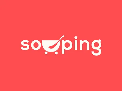 Souping Logo bowl bowl design bowl logo branding cart cart logo food foodcart fresh design logo logo design minimal minimal logo minimalist restaurant logo soup soup logo souping souping logo spoon