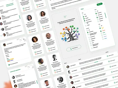 Campus Tree animation branding case study clean color design green illustration logo students study tree ui ux vector webdesign
