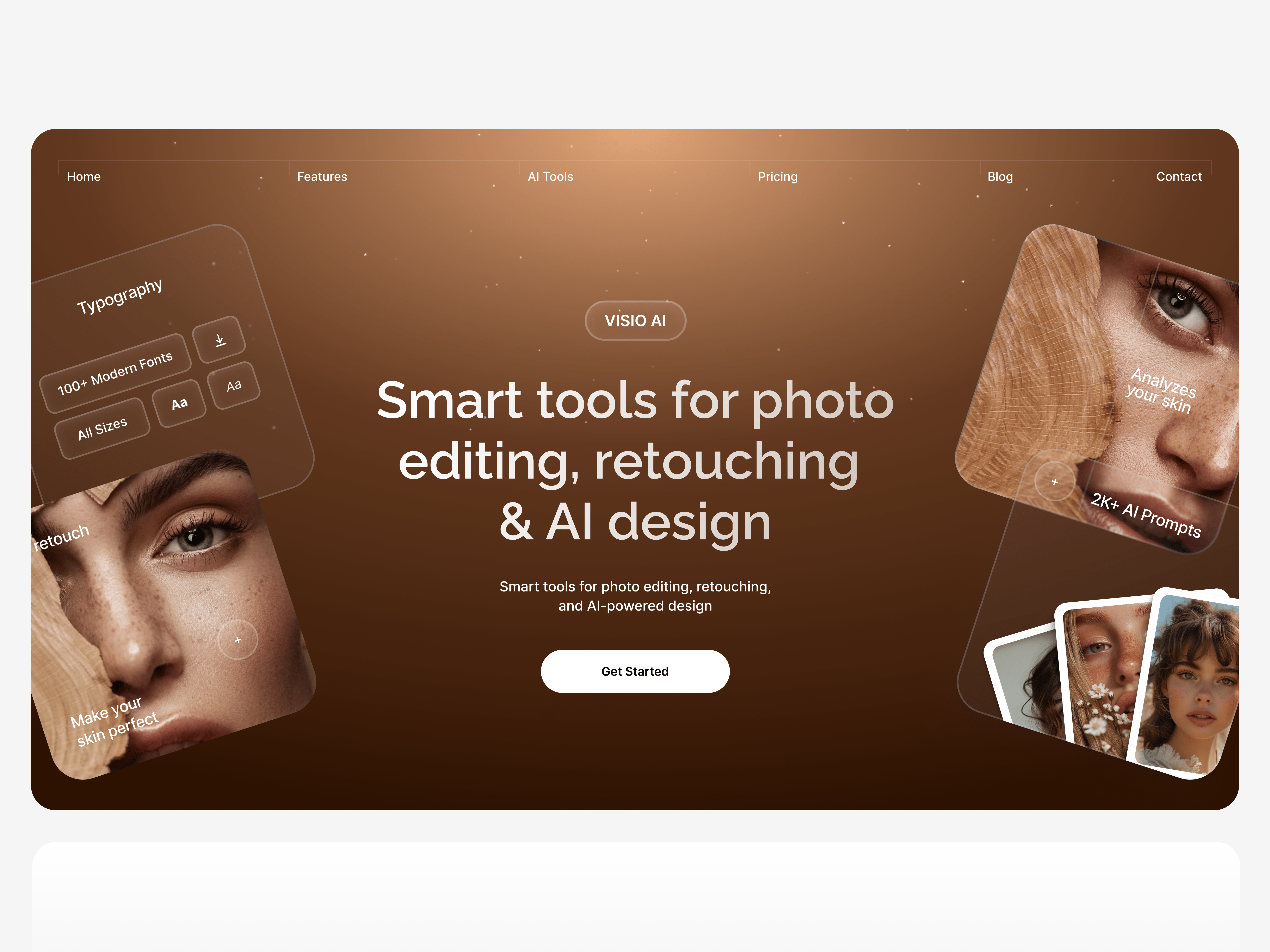 Website Design for an AI Photo Editor branding design graphic design illustration ui ux web web design
