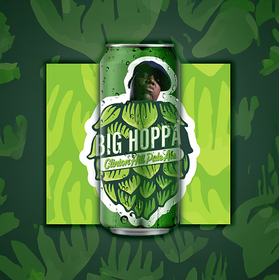 Big Hoppa - Clinton Hill Pale Ale - Concept art direction branding concept design graphic design illustration logo packaging typography