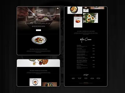 Fröken Reykjavík clean dark hotel iceland menu minimal restaurant typography