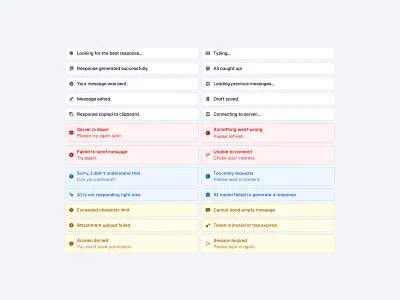 AI Alerts and Errors 🔄 ai alert alerts chat design error errors minimal saas ui warning web design