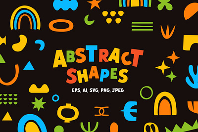 Abstract Shapes Bundle. abstract abstract shapes bundle color geometric set shape shapes vector