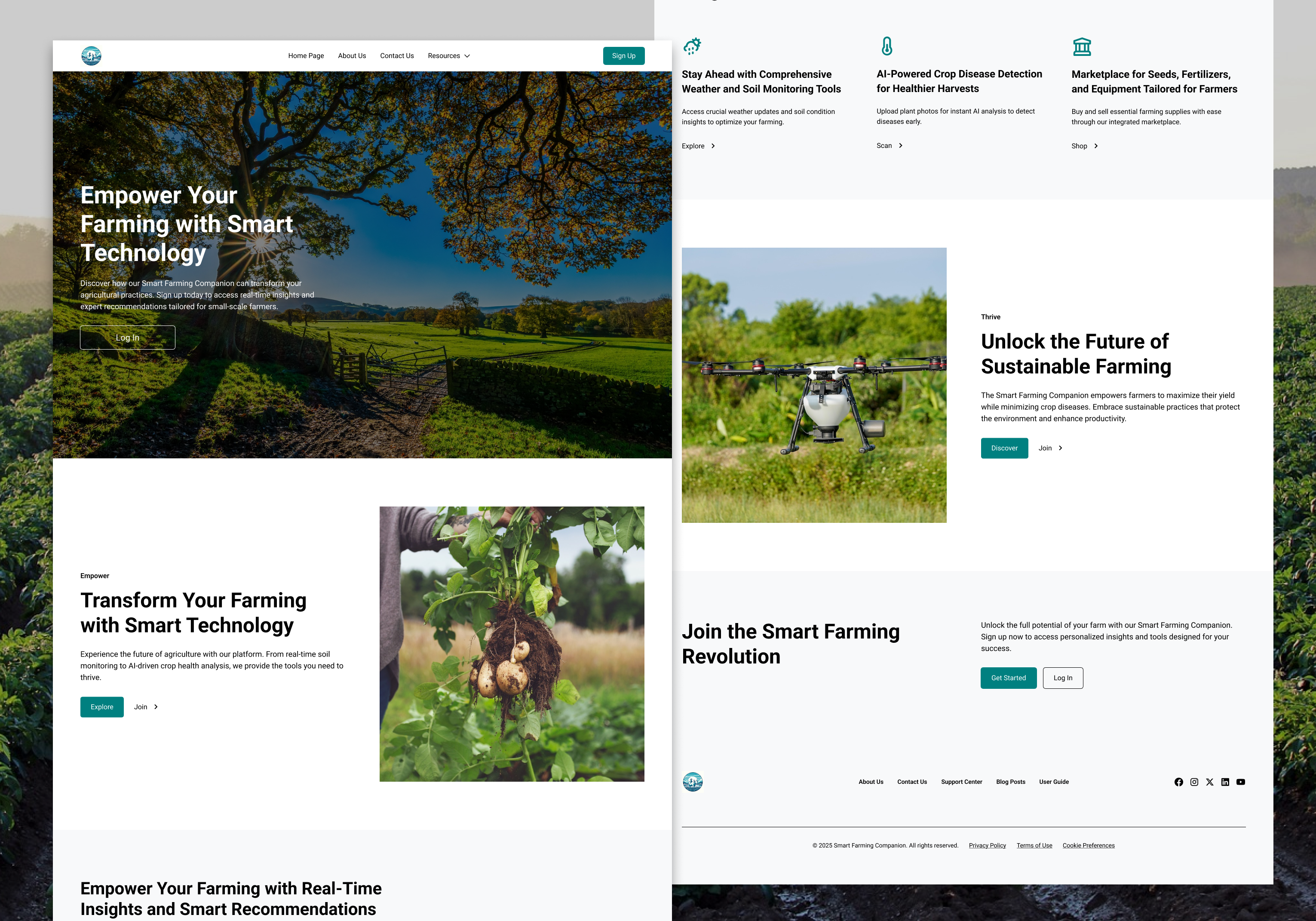 Example of SmartAgri Web App