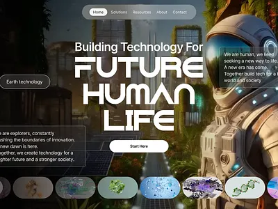 Future Huma Life Hero Section v.2 3d animation branding clean ui dailyui design graphic design illustration logo motion graphics ui