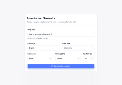 Introduction Generator figma ui uiux ux ux design web design website website design