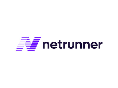Netrunner logo concept pt.2 (for sale) brand branding consulting dynamic fast fit fitness icon it logo monogram n nn run runner shoes speed sport tech technology