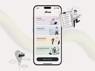 Mirello — Personal Growth & Journaling App minimal app