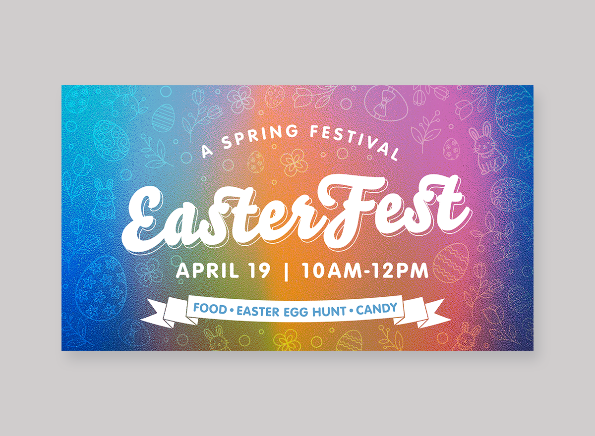 EasterFest at Ironbridge branding church church graphics design digital art easter gradient blur graphic design logo marketing ministry ministry branding photoshop religious spring