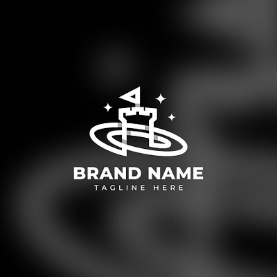 Space Castle Logo brand branding graphic design logo vector