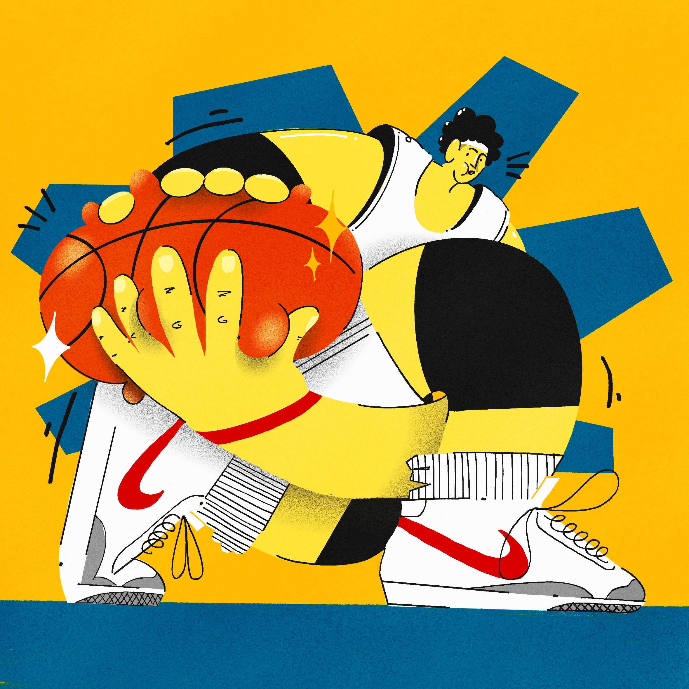 In the Zone character digital expressive illustration procreate sneakers sports