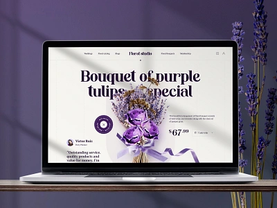 Floral Studio - Bouquet Shopping Website bouquet bouquet marketplace design e commerce website flower flower marketplace flower shop landing page online flower marketplace ui ui design web web design website website design