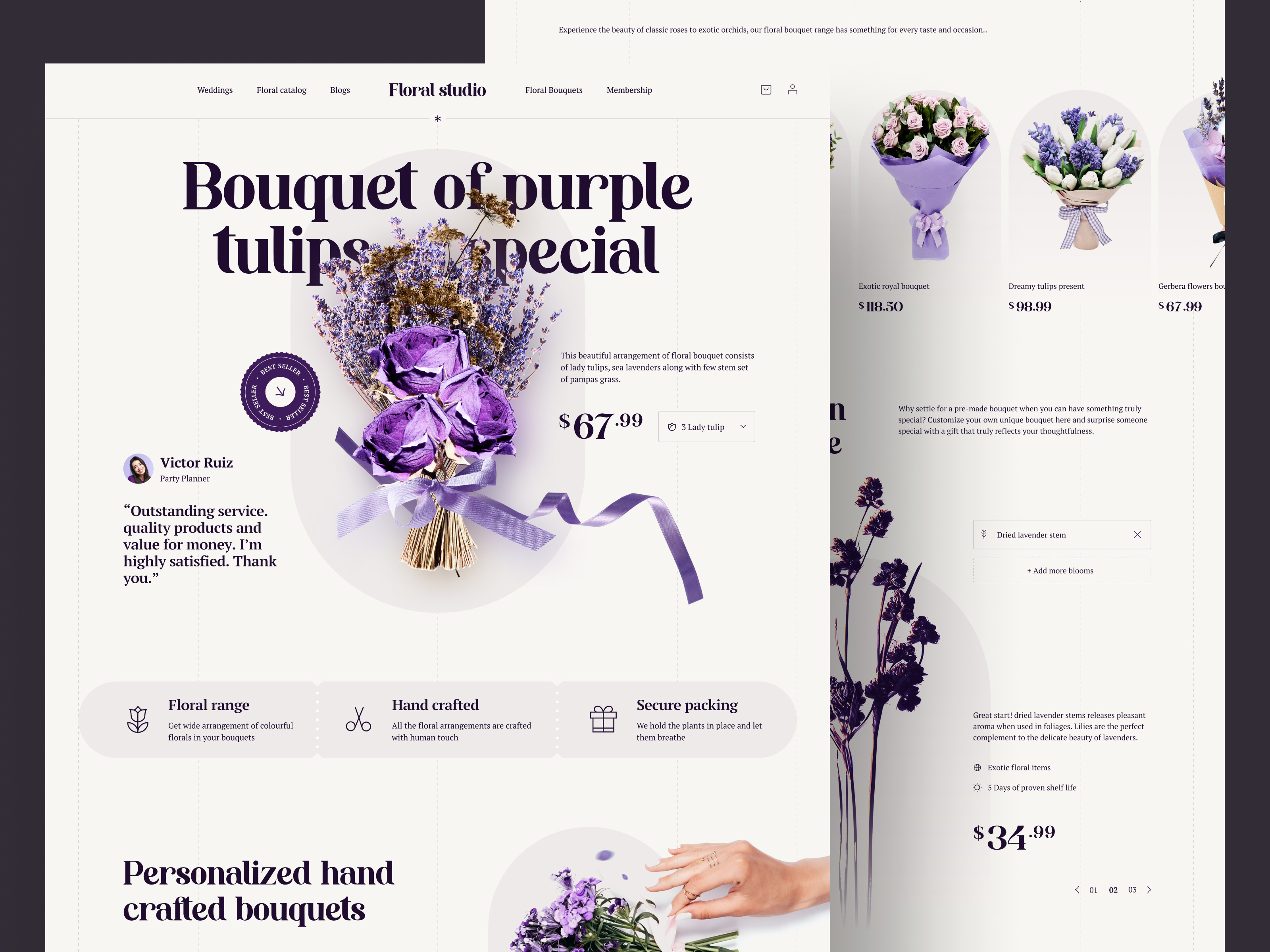 Floral Studio - Bouquet Shopping Website by MindInventory UI/UX for ...