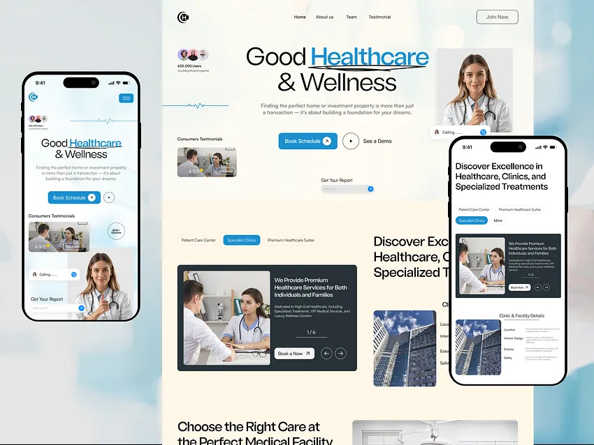 Medical Website Mockup Preview agency website best branding design good interface graphic design landing page medical website design personal branding website popular design sayedur06 ui ux user friendly design