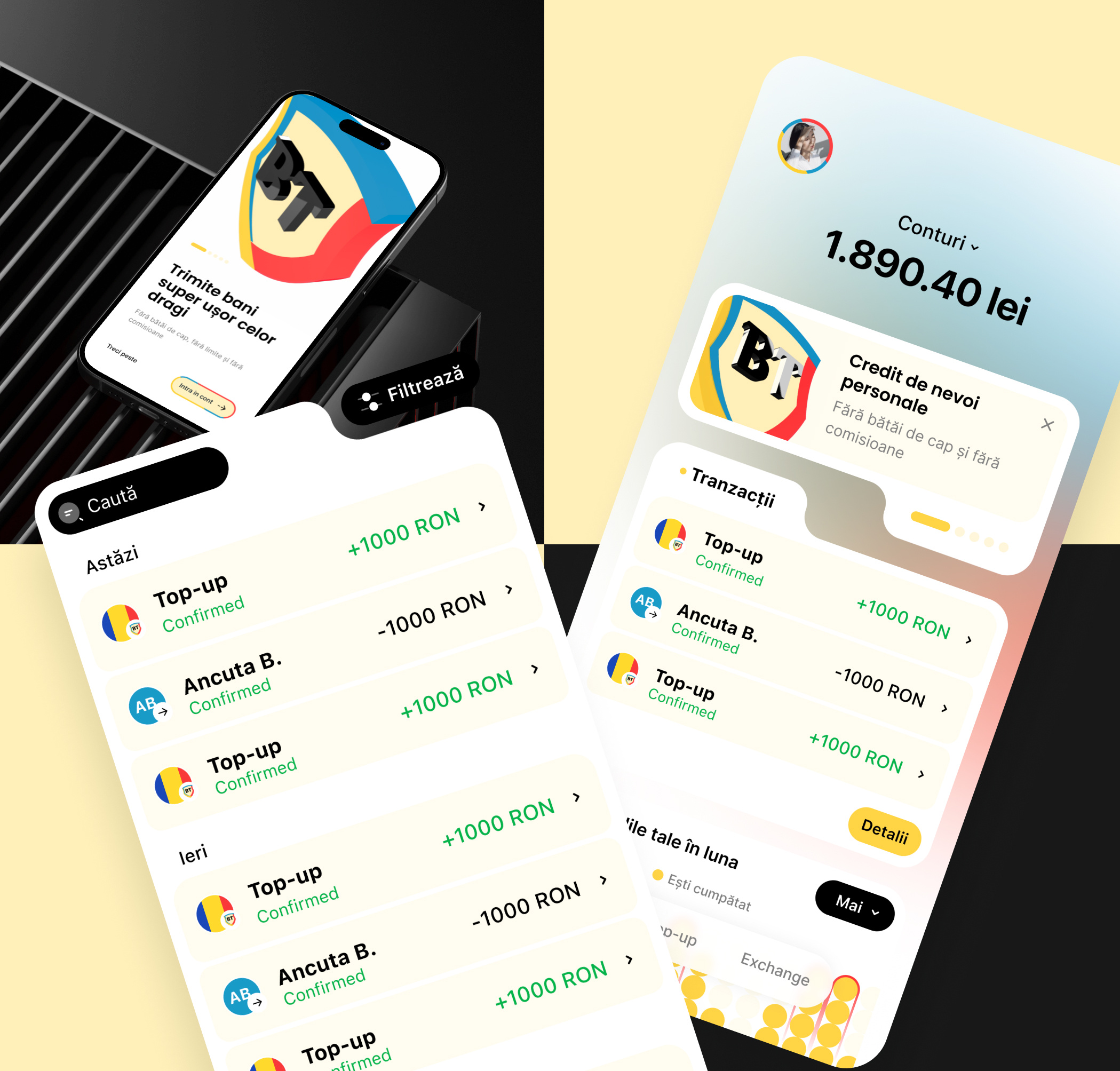 BT mobile app banking fintech mobile ui ux