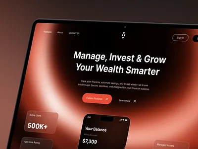 Payment Wallet App | Landing page design interface landing ui uiux design user interface ux web design