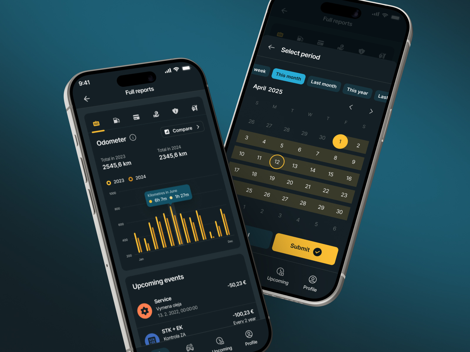 Vehicle Management App app dark dark mode design system fleet fleet management management mobile mobile app product saas ui ux vehicle